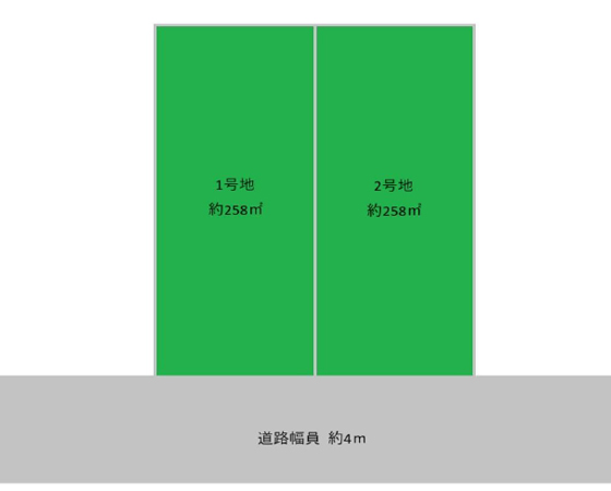 2区画分譲　山本町　売り土地